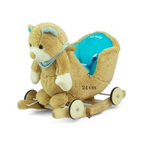 Rocking toy with melody and wheels Milly Mally Polly Bear brown-blue