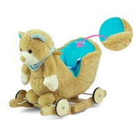 Rocking toy with melody and wheels Milly Mally Polly Bear brown-blue