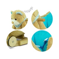 Rocking toy with melody and wheels Milly Mally Polly Bear brown-blue