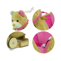 Milly Mally Polly Bear Brown and Pink Rocking Toy with Melody and Wheels