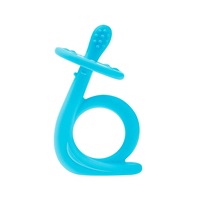 Baby silicone teether Akuku Snail blue