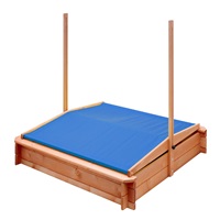 Children‘s wooden sandpit with canopy NEW BABY 120x120 cm blue