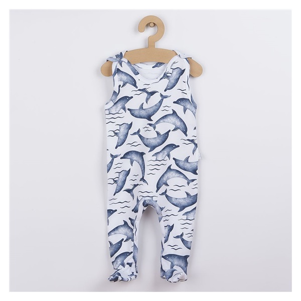 Baby cotton onesies Nicol Dolphin, size 68 (4-6m)