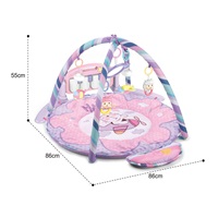 Play blanket with piano Baby Mix airplane pink