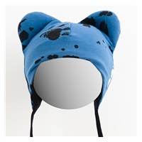 Baby cotton cap with ears New Baby paw blue, size 68 (4-6m)