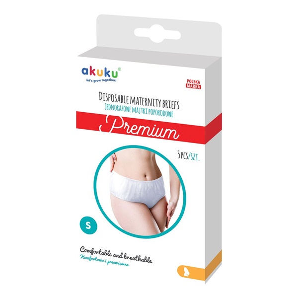 Disposable postpartum panties Akuku PREMIUM size. S 5pcs, size S