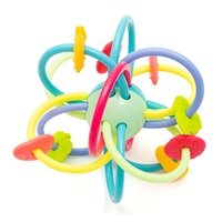 Silicone-Plastic Teether with Rattle Baby Mix