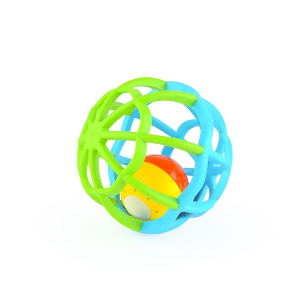 Interactive light-up and playing rattle Baby Mix blue balloon