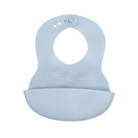 Adjustable plastic bib with pocket Baby Ono light blue