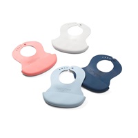 Adjustable plastic bib with pocket Baby Ono light blue