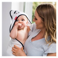 Baby bamboo towel with hood BabyOno white