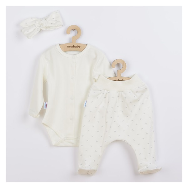 3-Piece Cotton Infant Set New Baby Kiddy Cream, size 68 (4-6m)