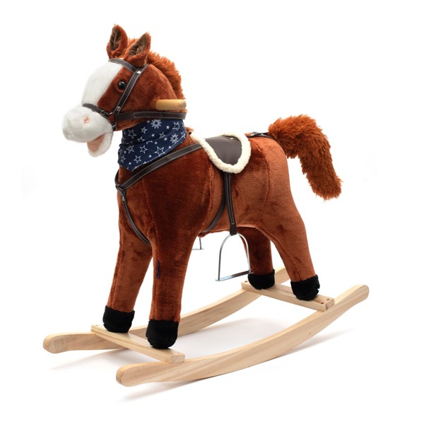 Rocking horse with melody and scarf Baby Mix Dominik