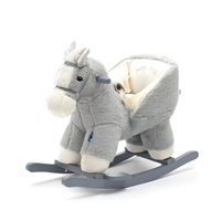 Rocking toy with melody Baby Mix horse grey