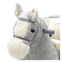 Rocking toy with melody Baby Mix horse grey