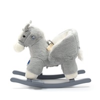 Rocking toy with melody Baby Mix horse grey