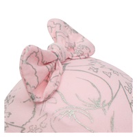 Baby cotton cap with bow New Baby NUNU pink, size 68 (4-6m)