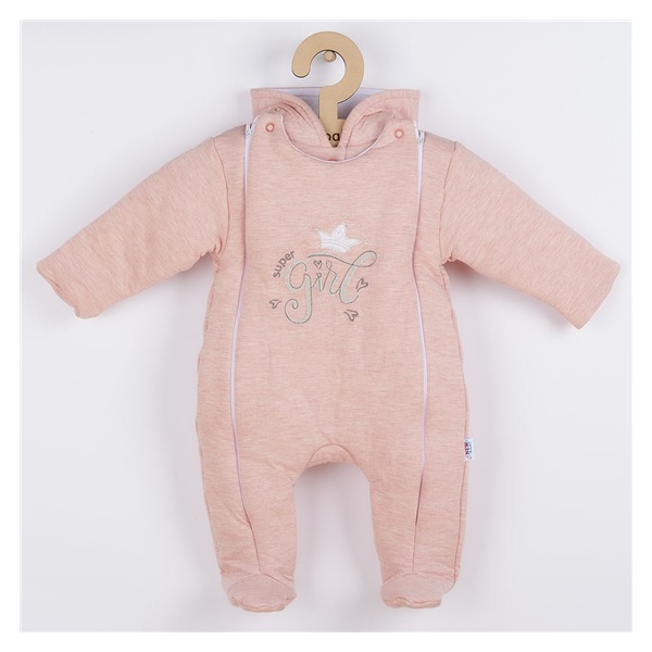 Winter jumpsuit New Baby Super Girl apricot, size 56 (0-3m)