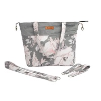 Sensillo peony grey velvet bag