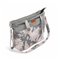 Sensillo peony grey velvet bag