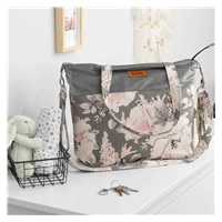 Sensillo peony grey velvet bag