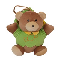 Baby Mix Teddy Bear Green Plush Toy with Playing Machine