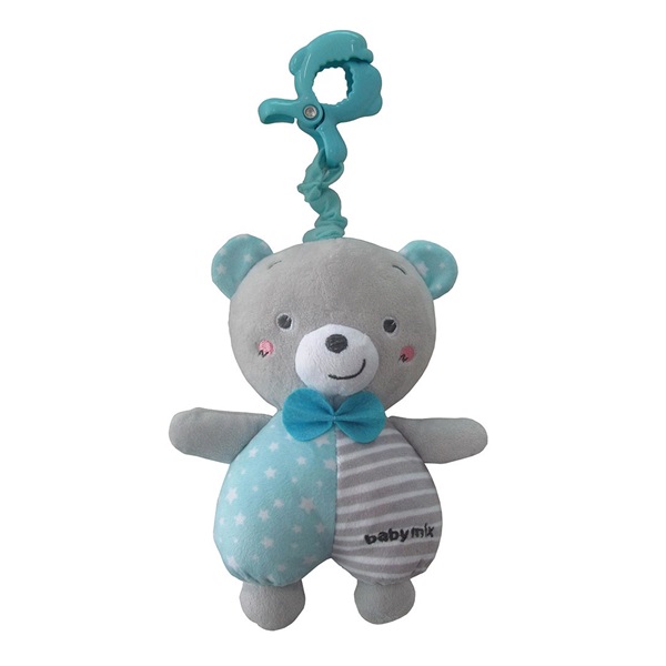 Educational playing plush toy with clip Baby Mix teddy bear boy