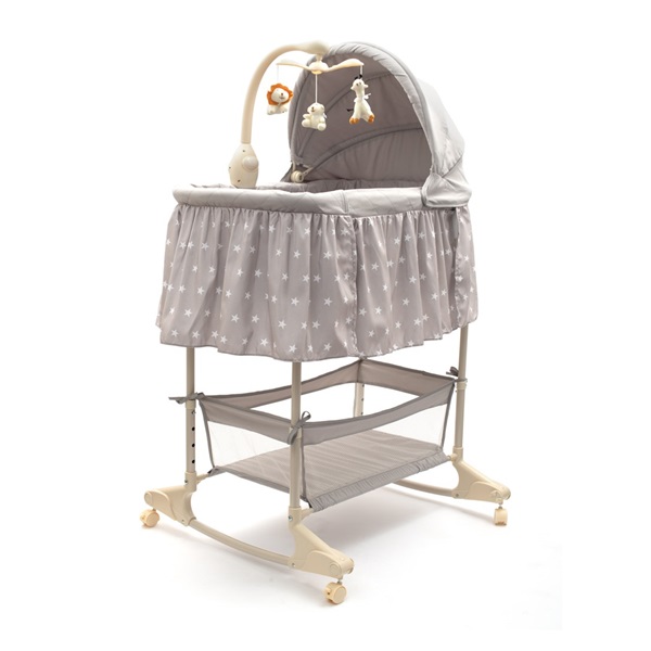 Multifunctional cradle crib for baby New Baby stars grey