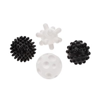 Set of sensory toys Akuku balloons 4pcs 6 cm black and white