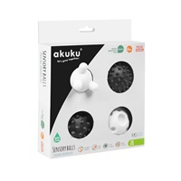 Set of sensory toys Akuku balloons 4pcs 6 cm black and white