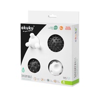 Set of sensory toys Akuku balloons 4pcs 6 cm black and white