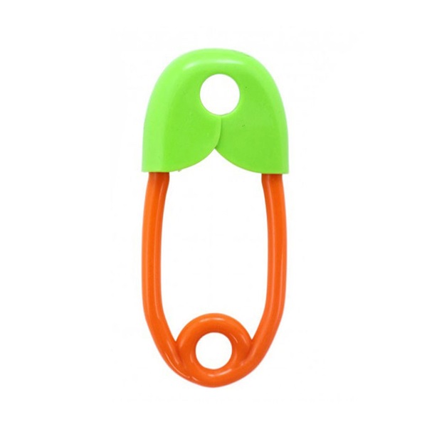 Rattle pin Rappa orange-green