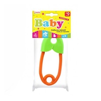 Rattle pin Rappa orange-green