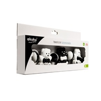 Baby stroller rattle Akuku bears black and white