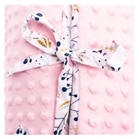 Luxury lace-up wrap in minky New Baby Cranberries 75x75 cm