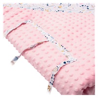 Luxury lace-up wrap in minky New Baby Cranberries 75x75 cm