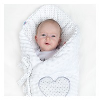 Luxury lace-up wrap in minky New Baby Cranberries 75x75 cm