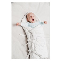 Luxury lace-up wrap in minky New Baby Cranberries 75x75 cm