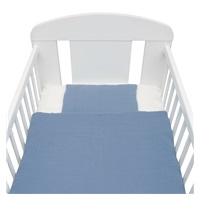 Muslin crib set with New Baby 100x70 cm blue