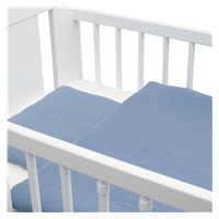 Muslin crib set with New Baby 100x70 cm blue