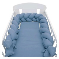 Muslin crib set with New Baby 100x70 cm blue