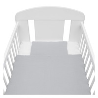 New Baby muslin crib set 100x70 cm light grey