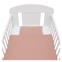 Muslin crib set with filling New Baby 100x70 cm pink