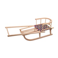 Children‘s wooden sled with backrest and handle