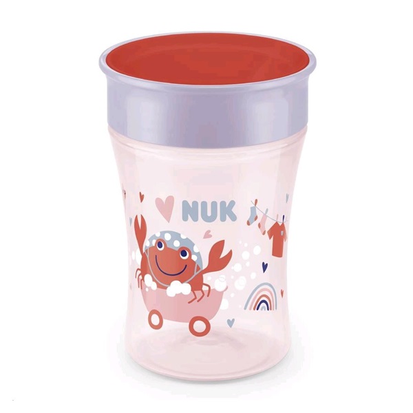 Magic NUK 360° baby cup with lid red