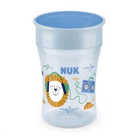 Magic NUK 360° baby cup with lid light blue