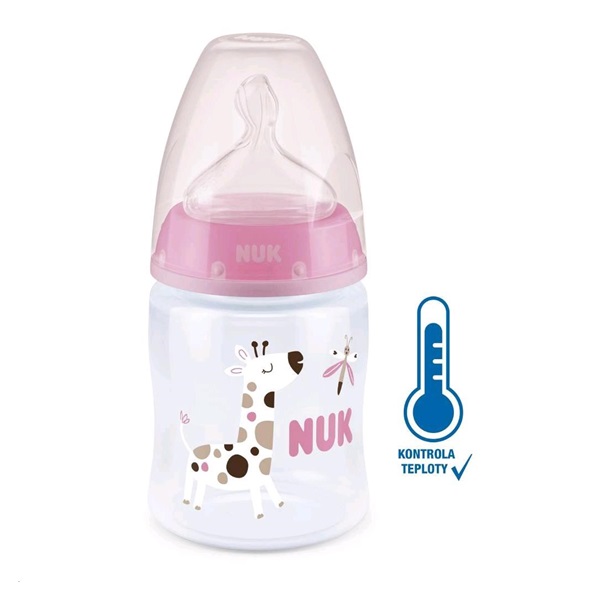 NUK First Choice Temperature Control Baby Bottle 150 ml pink