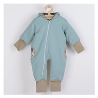 Spring overalls with hood New Baby Spring mint, size 56 (0-3m)