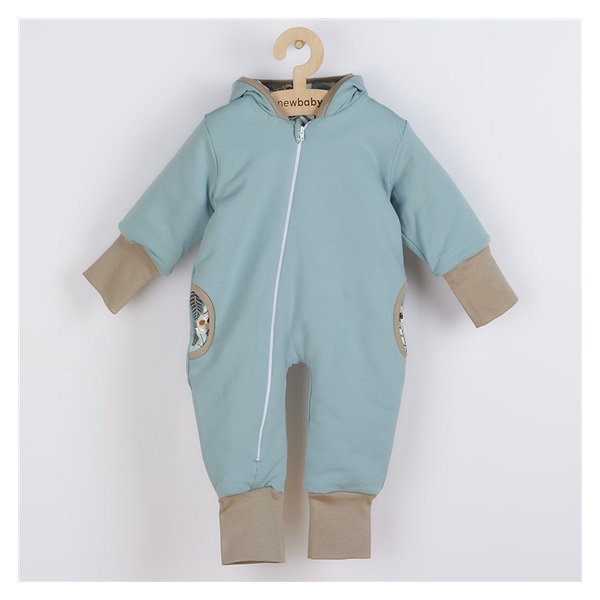 Spring overalls with hood New Baby Spring mint, size 56 (0-3m)