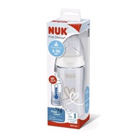 NUK FC+Temperature Control Baby Bottle 300 ml BOX-Flow Control teat beige